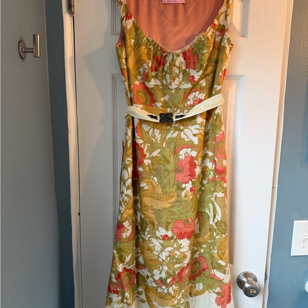 Romantic Vintage Gianni Bini Linen Dress